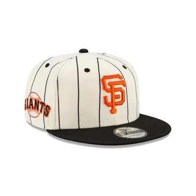 San Francisco Giants Gorra | New Era MLB Pinstripe 9fifty Snapback Cap Mexico - Blancos